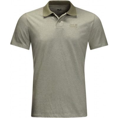 Jack Wolfskin Men's Pique Polo Khaki