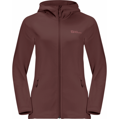 Jack Wolfskin Women's Baiselberg Hooded Full Zip Dark Maroon