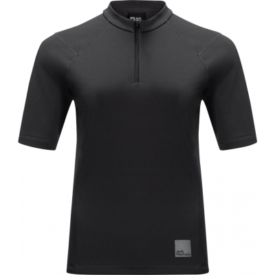 Jack Wolfskin Women's Bike Commute Half Zip T-Shirt Phantom