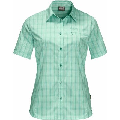 Jack Wolfskin Women's Centaura Shirt Pacific Green Checks