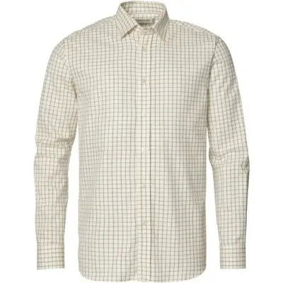 Chevalier Billet Shirt Shooting Fit Men Hazelnut Tattersall
