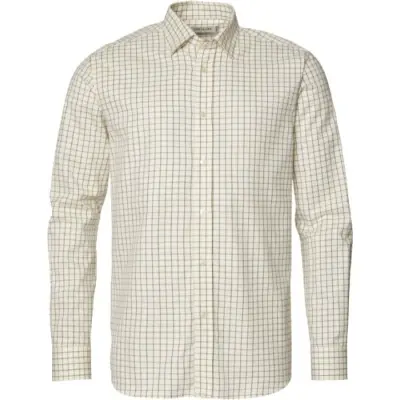 Chevalier Billet Shirt Shooting Fit Men Hazelnut Tattersall
