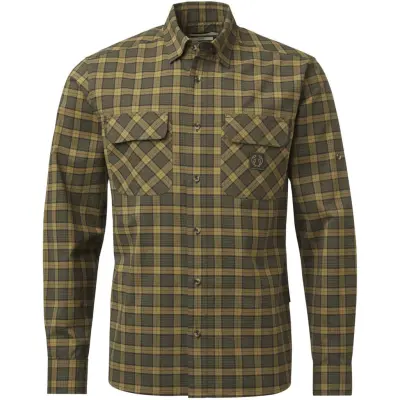 Chevalier Men's Creek Shooting Fit Coolmax Shirt Moss Checked