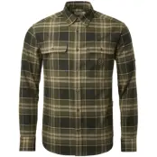 Chevalier Heron Flannel Shirt Men Evergreen Checked