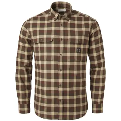 Chevalier Heron Flannel Shirt Men Holly Green Checked