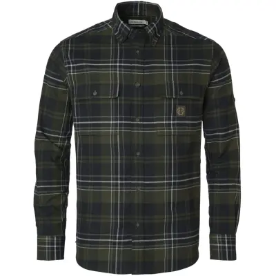 Chevalier Heron Flannel Shirt Men October Green Checked