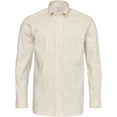 Chevalier Men's Baron Shooting Fit Stretch Shirt Highland Green Tattersall