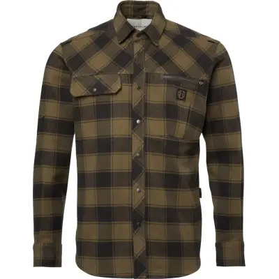 Chevalier Men's Raptor Heavy Flannel Shirt Kodiak Brown Checked
