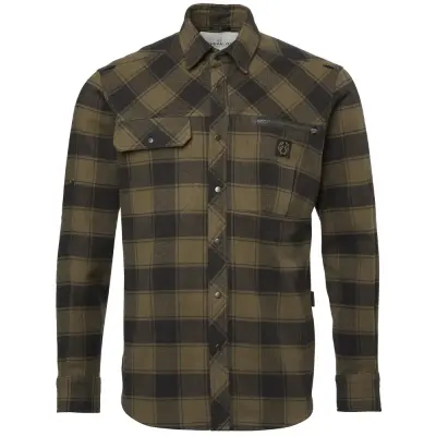 Chevalier M's Raptor Heavy Flannel Shirt Kodiak Brown Checked