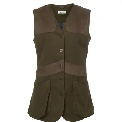 Chevalier W's Elemore Moleskin Shooting Vest Forest Green