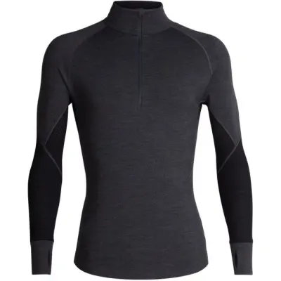 Icebreaker M's 260 Zone LS Half Zip Jet HTHR/Black