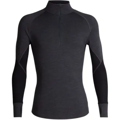 Icebreaker M's 260 Zone LS Half Zip Jet HTHR/Black