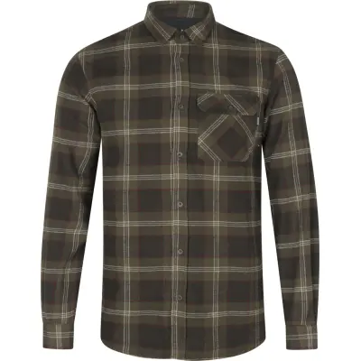 Seeland Glen Flannel Shirt Pine Green Check