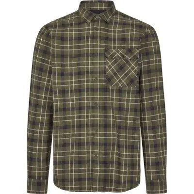 Seeland M's Glen Flannel Shirt Grape Leaf/Dark Navy Check