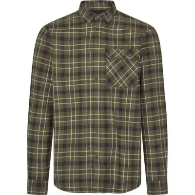 Seeland M's Glen Flannel Shirt Grape Leaf/Dark Navy Check
