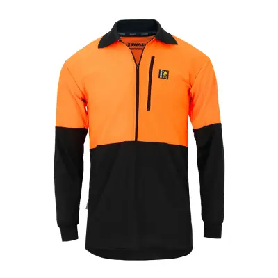 Swazi Hi-Vis Climb-Max Long Sleeve Shirt Blaze / Black