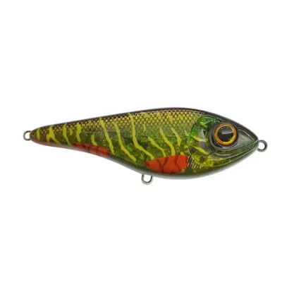 Strike Pro Buster Swim 13 cm jerkbait Green Motoroil Pike UV