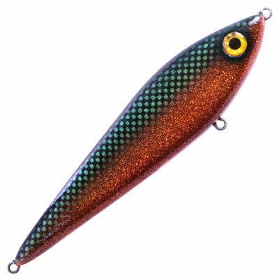 Svartzonker Big Glide 23 cm jerkbait C12 Green Metal Motoroil