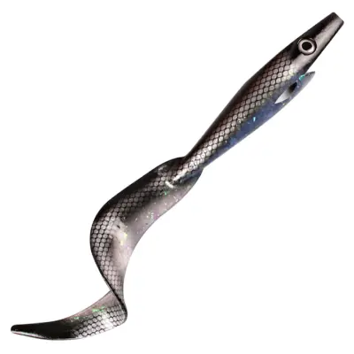 The Pig Giant Pig Tail 40 cm fiskjigg Midnight Shiner