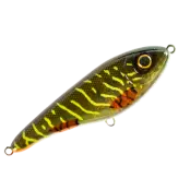 Strike Pro Buster Jerk Shallow Runner 15 cm jerkbait Green Motoroil Pike UV