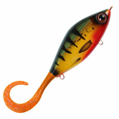Strike Pro Guppie Jr Shallow jerk Red Perch Mossgreen Glitter