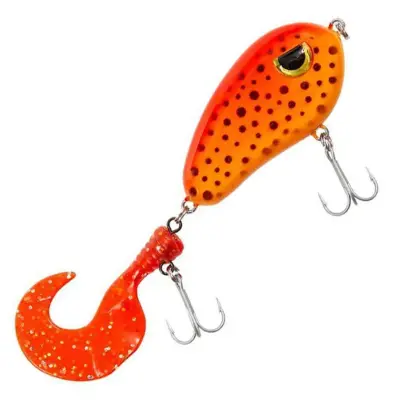 Fladen Scary Tail jerkbait 18 g Orange Black Dots