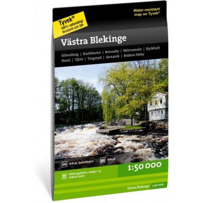 Calazo förlag Blekinge - Västra 1:50.000 NoColour