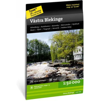 Calazo förlag Blekinge - Västra 1:50.000 NoColour