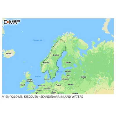 C-MAP Discover Scandinavia Inland Waters kartkort M-EN-Y210-MS