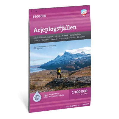 Calazo Arjeplogsfjällen vandringskarta