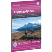 Calazo förlag Arjeplogsfjällen 1:100 000 NoColour