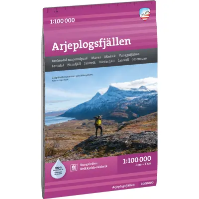 Calazo förlag Arjeplogsfjällen 1:100 000 NoColour