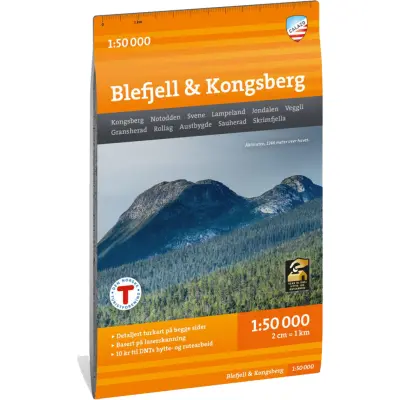 Calazo förlag Blefjell & Kongsberg 1:50 000 Hiking map