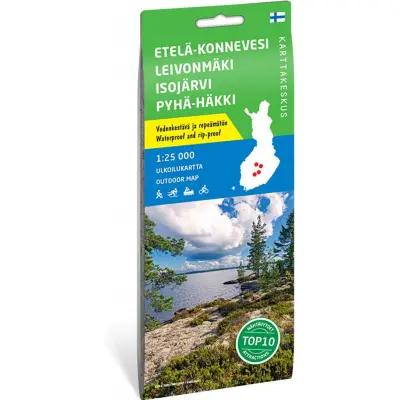 Calazo förlag Etelä-Konnevesi, Leivonmäki, Isojärvi & Pyhä-Häkki 1:25 000 Topographic map