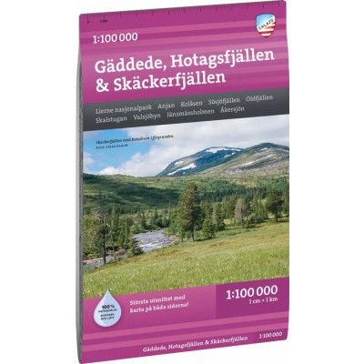 Calazo förlag Gäddede, Hotagsfjällen & Skäckerfjällen 1:100000 Nocolour