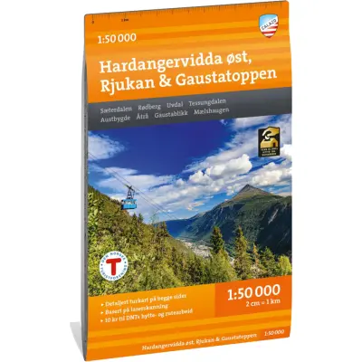 Calazo förlag Hardangervidda Øst, Rjukan & Gaustatoppen 1:50 000 Hiking map
