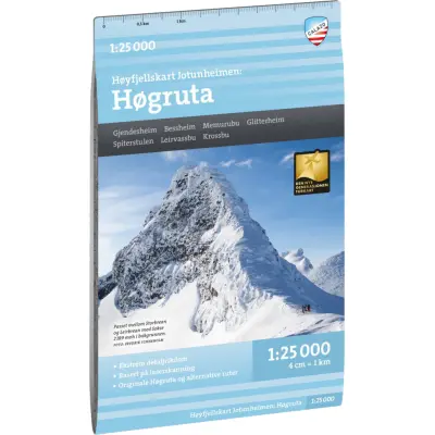 Calazo förlag Høyfjellskart Høgruta 1:25 000 NoColour