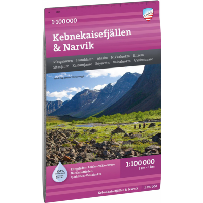 Calazo förlag Kebnekaisefjällen & Narvik 1:100 000 NoColour