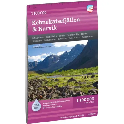 Calazo förlag Kebnekaisefjällen & Narvik 1:100 000 NoColour
