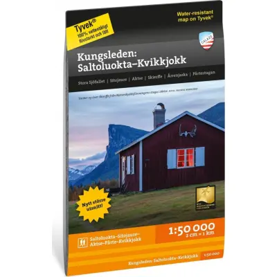 Calazo förlag Kungsleden: Saltoluokta - Kvikkjokk 1:50.000 (70x100) Multi