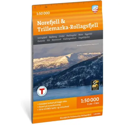 Calazo förlag Norefjell & Trillemarka-Rollagsfjell 1:50 000 Hiking map