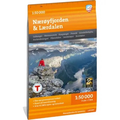 Calazo förlag Nærøyfjorden & Lærdalen 1:50 000 Hiking map