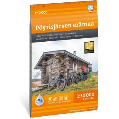 Calazo förlag Pöyrisjärven erämaa 1:50 000 Hiking map