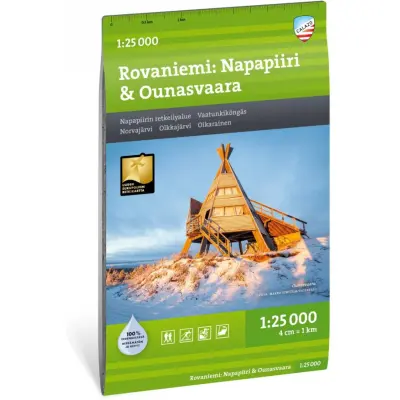 Calazo förlag Rovaniemi: Napapiiri & Ounasvaara 1:25 000 Topographic map