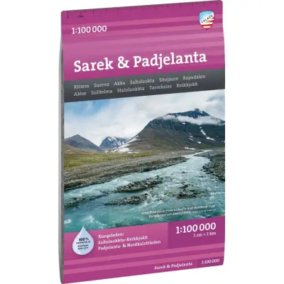 Calazo förlag Sarek & Padjelanta 1:100000 Nocolour