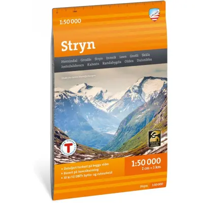 Calazo förlag Stryn 1:50 000 Hiking map