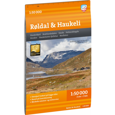 Calazo förlag Turkart Røldal & Haukeli 1:50.000 NoColour