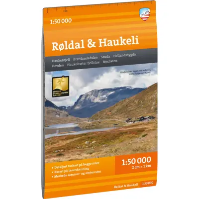 Calazo förlag Turkart Røldal & Haukeli 1:50.000 NoColour