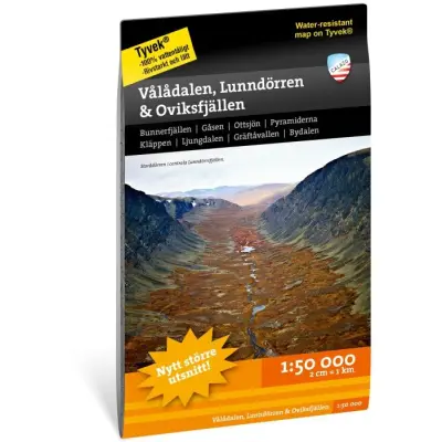Calazo Fjällkarta Vålådalen, Lunndörren&Oviksfjällen 1:50 000