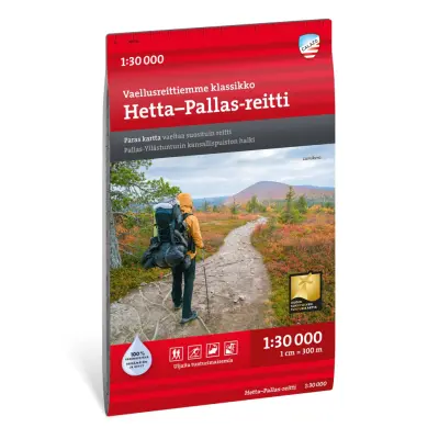 Calazo Hetta Pallas route vandringskarta, Finland